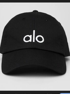 ALO Yoga Black Logo Baseball Cap